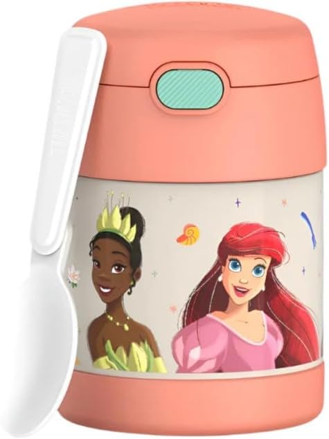 THERMOS FUNTAINER Kids Food Jar with Spoon, 10oz, Pink