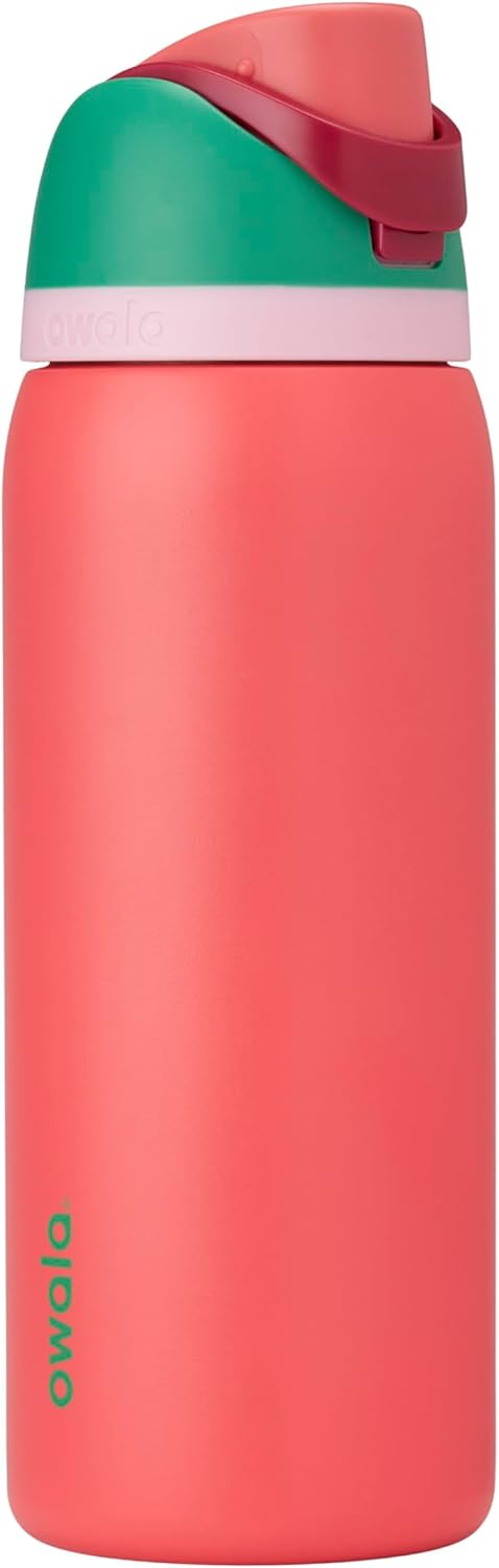 Owala FreeSip Stainless Steel Water Bottle 32 oz Read My Lips