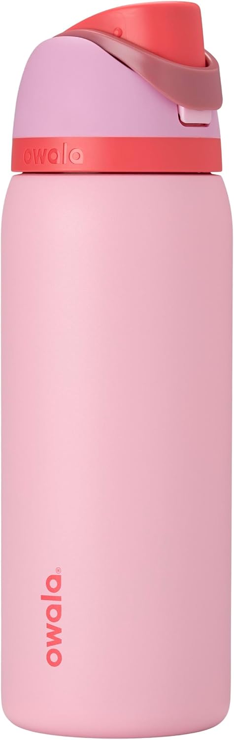 Owala FreeSip Stainless Steel Water Bottle 32 oz Read My Lips