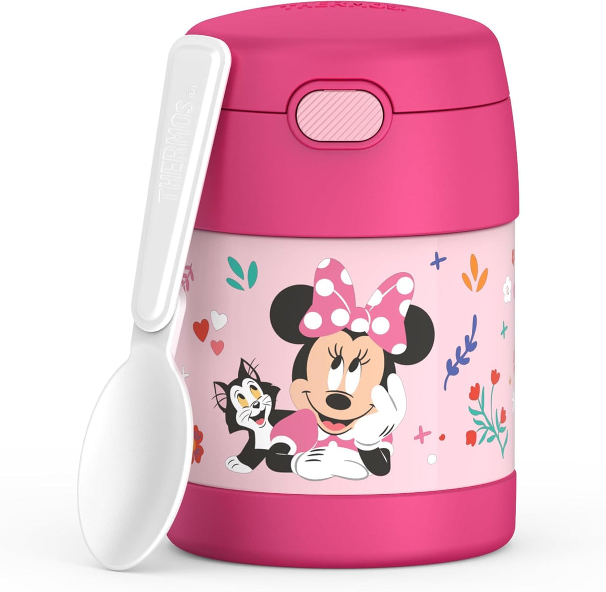 THERMOS FUNTAINER Kids Food Jar with Spoon, 10oz, Pink