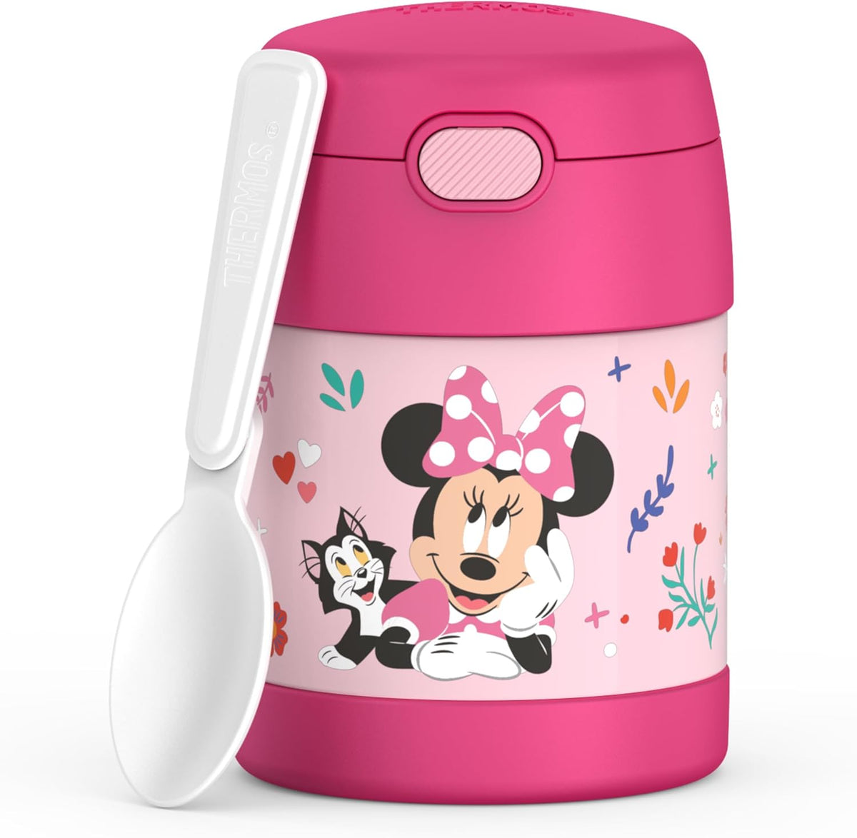 THERMOS FUNTAINER Kids Food Jar with Spoon, 10oz, Pink
