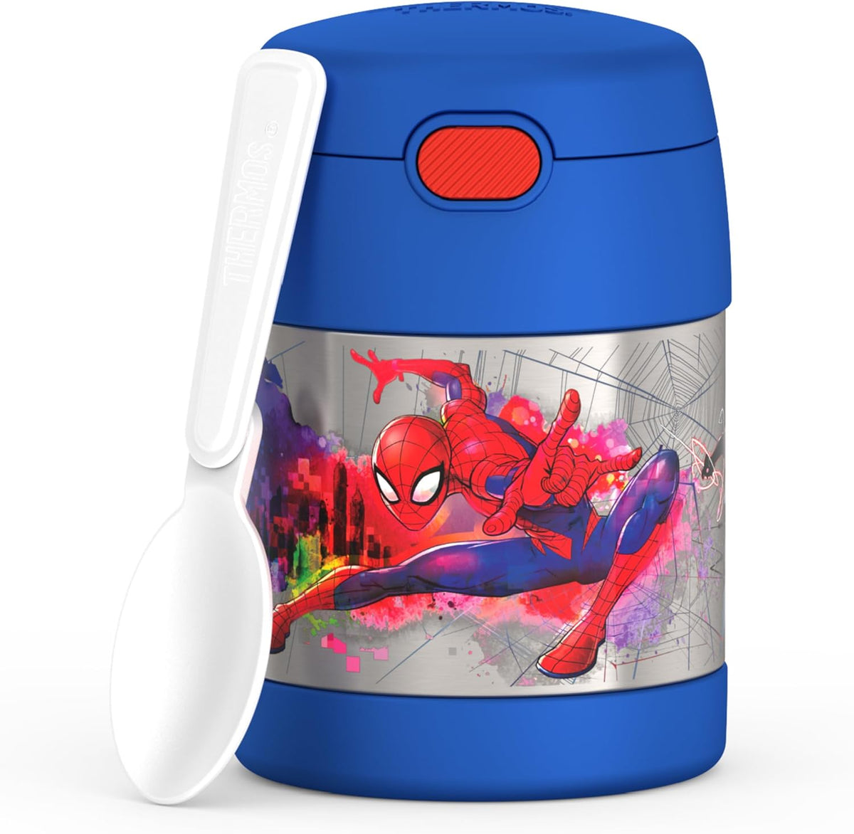 THERMOS FUNTAINER Kids Food Jar with Spoon, 10oz, Pink